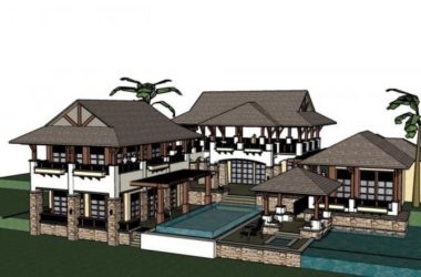 Multi-Story Southeast Asian Style Villa Model in SketchUp-BIM WORLD