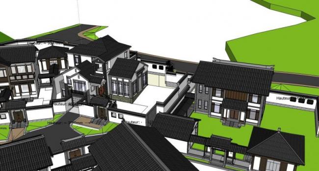 SketchUp Villa Models: Solo Villas, Ancient Architecture, and Traditional Chinese Villa Clusters