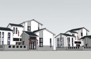 SketchUp Model of a Slope-Top Courtyard Villa: Traditional Chinese Single-Family Home-BIM WORLD