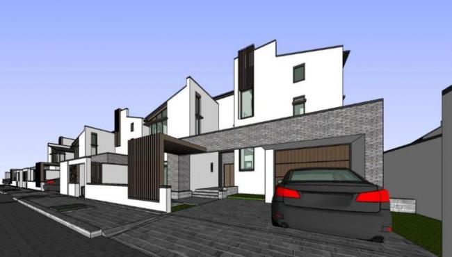 SketchUp Villa Model: Huizhou Villa in Contemporary Chinese Style