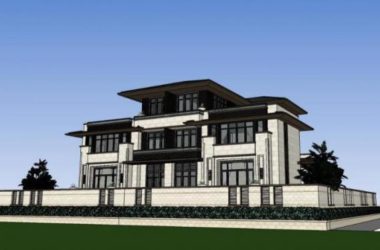 SketchUp Villa Model | Modern Solo Villa in New Chinese Style-BIM WORLD