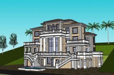 SketchUp Villa Model | Spanish Classical Solo Villa with Mediterranean Design-BIM WORLD