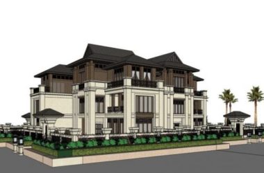 Southeast Asian Style Solo Villa | SketchUp 3D Model-BIM WORLD