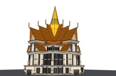 Thai-Style Solo Villa Model in SketchUp-BIM WORLD