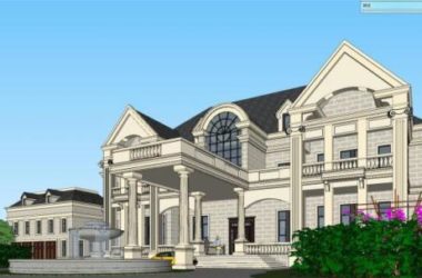 French Classical Style Solo Villa | SketchUp 3D Model-BIM WORLD