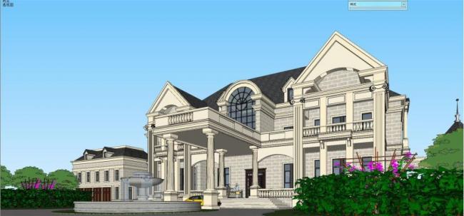French Classical Style Solo Villa | SketchUp 3D Model