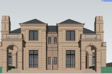 Spanish-Style Twin Villa SketchUp Model | Mediterranean Design-BIM WORLD