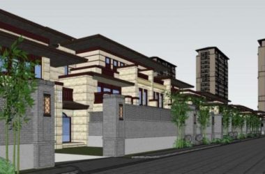SketchUp Villa Model | Multi-Unit Residential Architecture in New Chinese Style-BIM WORLD