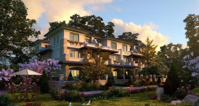 SketchUp Villa Model: Longfor U City Listening Blue Bay Art Deco Row House