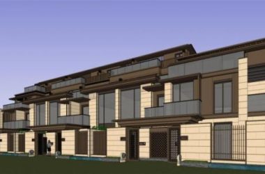 SketchUp Villa Model: New Asian-Style Row Villa Design-BIM WORLD