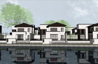 SketchUp Villa Design | Modern Chinese-Style Row Villa-BIM WORLD
