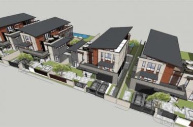 SketchUp Villa Model: Modern Chinese-Style Row Houses-BIM WORLD