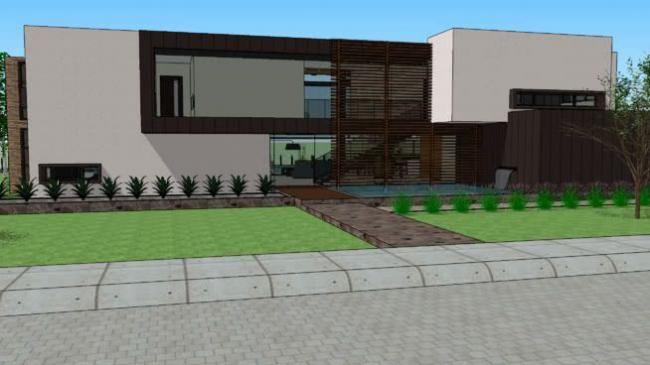 Modern Solo Villa Design in SketchUp Model