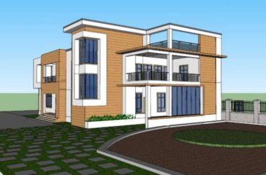 Modern Solo Villa Design | SketchUp Model Preview-BIM WORLD