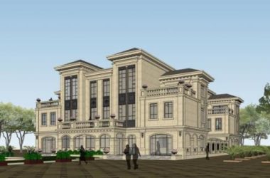 SketchUp Villa Model: Four-Piece French Classical Style Home-BIM WORLD