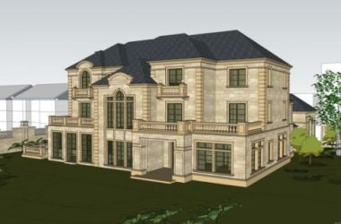 French Classical Solo Villa Model in SketchUp-BIM WORLD