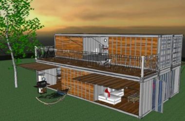 Modern Container Villa Design | SketchUp 3D Model-BIM WORLD