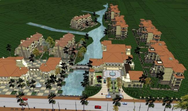 SketchUp Villa Models: Stacked Villas, Multi-Story Western Homes, Commercial Streets, Spanish and Classical Styles