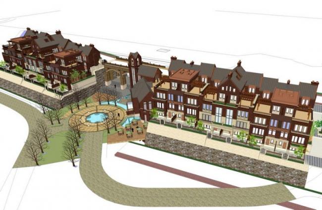 SketchUp Villa Models: Multi-Row, Stacked Designs in British Classical Style