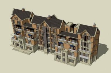 British Classical Style Stacked Villa Model in SketchUp-BIM WORLD