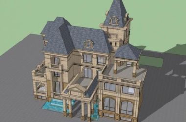 SketchUp Villa Models: Solo, Stacked, French, and Classical Styles-BIM WORLD