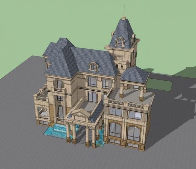 SketchUp Villa Models: Solo, Stacked, French, and Classical Styles