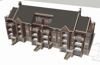 British Classical Stacked Villa Model in SketchUp-BIM WORLD