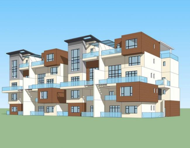 Modern Stacked Villa Design in SketchUp