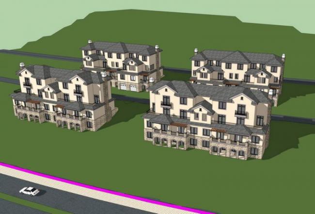 SketchUp Villa Models: French Classical and Townhouse Styles