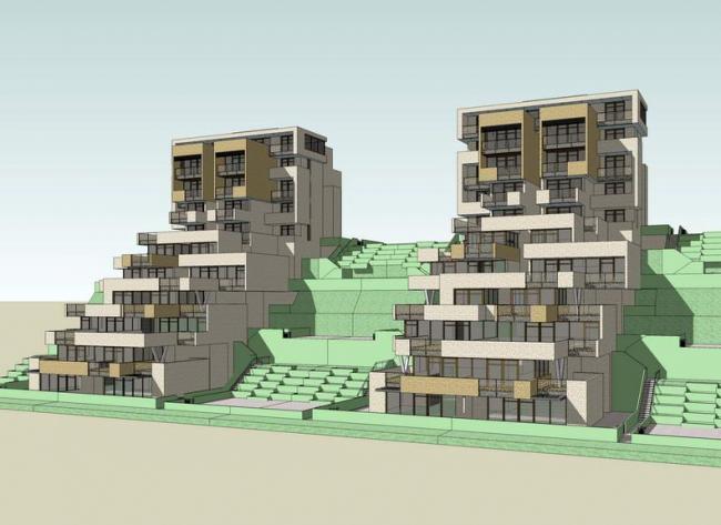 Modern Mountain Villa SketchUp Model | Contemporary Stacked Design