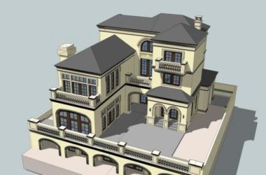 SketchUp Villa Models: Stacked, French, and Classical Styles-BIM WORLD