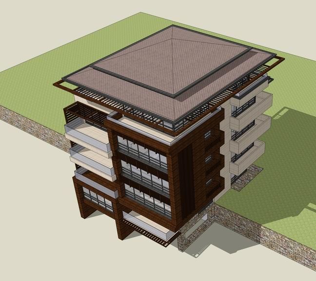 SketchUp Multi-Story Villa Model | Modern Chinese Style Design