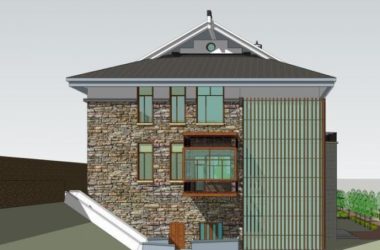 SketchUp Villa Model: Traditional Chinese Rural and Solo Villa Designs-BIM WORLD