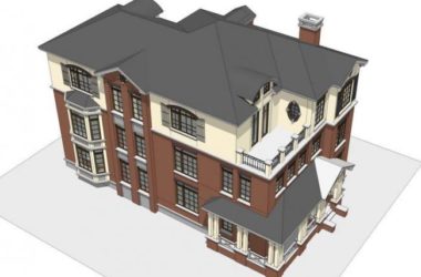 Classical Style Single-Family Villa Model in SketchUp-BIM WORLD