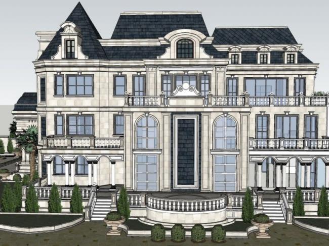 Classical Stacked Villa Model in SketchUp
