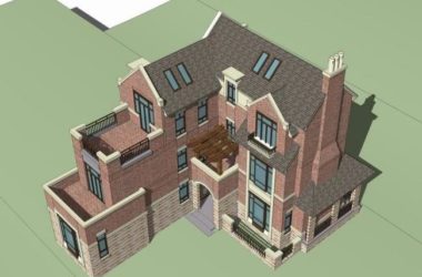 Villa Designs in SketchUp: L-Shaped, Stacked, English, and Classical Styles-BIM WORLD