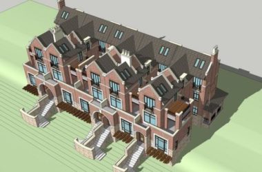 SketchUp Villa Models: British and Classical Row House Designs-BIM WORLD