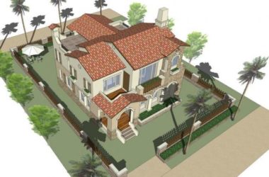 Spanish-Style Classical Villa Model in SketchUp-BIM WORLD