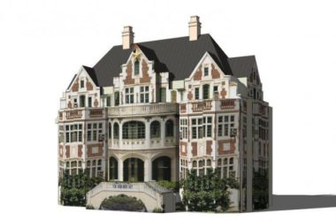 European-Style Castle and Classical Stacked Villa Model in SketchUp-BIM WORLD