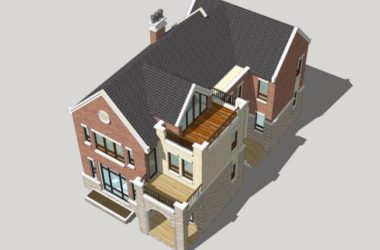 British Classical Style Solo Villa Model in SketchUp-BIM WORLD