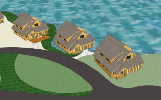 American and Classical Style Villa Cluster Model in SketchUp