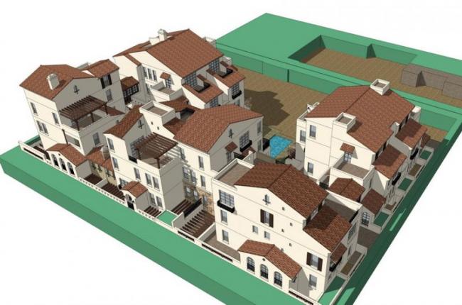 SketchUp Villa Models: Multi-Unit Spanish and Classic Styles