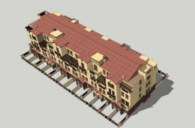 SketchUp Villa Models: Townhouse, Classical, and Spanish Styles-BIM WORLD