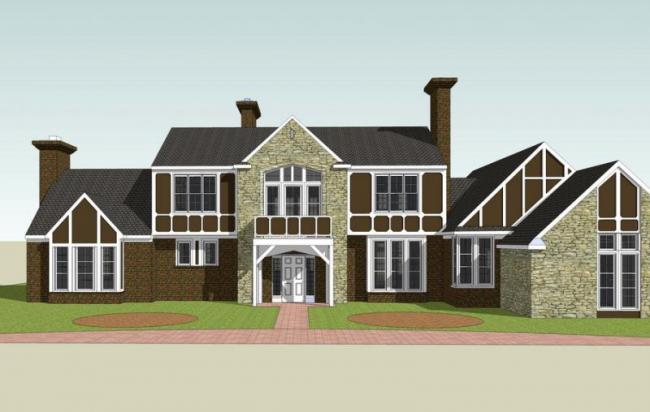 SketchUp Model of a French Classical Solo Villa