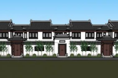 SketchUp Model of a Chinese-Style Courtyard Villa-BIM WORLD