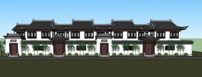 SketchUp Model of a Chinese-Style Courtyard Villa