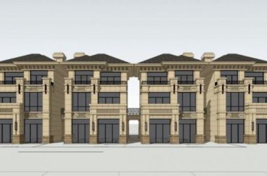 SketchUp Villa Model: Multi-Row Stacked Villas in French Classical Style-BIM WORLD