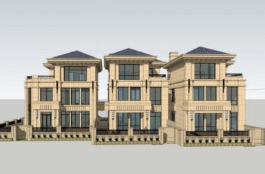 French-Inspired Classical Stacked Villa Model in SketchUp-BIM WORLD