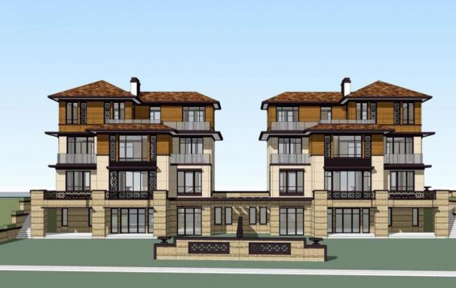 SketchUp Villa Models: Twin and Stacked Villas in Southeast Asian Style