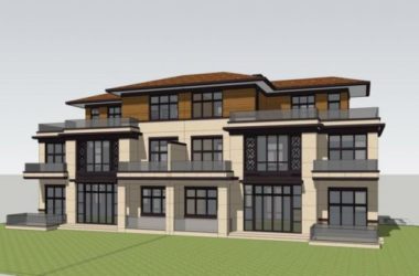 Double-Split Villa Model in Simplified European Classical Style | SketchUp Design-BIM WORLD